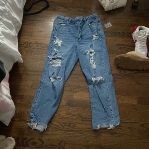 medium wash mom jean